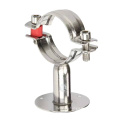 Sanitary Stainless Steel Pipe Holder with Base plate